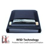 Men Business Aluminum Wallet with Or Without Back Pocket Cash ID .