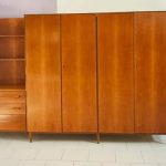 Italian Wardrobe with Drawers and Shelves, 1960s for sale at Pamo