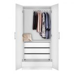Alta Wardrobe Closet - 2 Doors, 4 Interior Drawers | Contempo Spa
