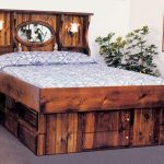 King Crestwood Wood Frame Waterbed with 12 drawer pedestal | Water .