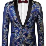JINIDU Men's Stylish Dragon Floral Suits Fashion Slim Fit... https .
