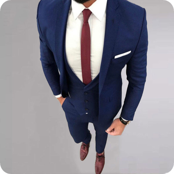 Latest Peak Designs Men Suits For Wedding Black Best Man Blazer .