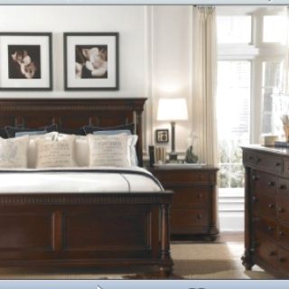 White walls with dark furniture | Brown furniture bedroom .