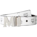 MCM Claus Reversible Silver Buckle Belt (White) Belts ($295 .