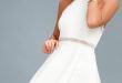 White Dress - Lace Dress - Skater Dress - Halter Dress - L