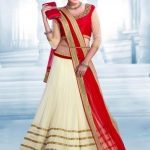 Party Wear Embroidered Red Off White Net Lehenga Choli, Rs 550 .