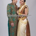 White South Indian Bridal Saree | Indian bridal sarees, South .