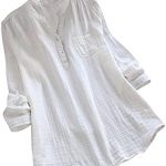 Amazon.com: EnjoCho Women Stand Collar V-Neck Long Sleeve T Shirt .