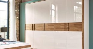 Arte-M Feel Modern Solid Oak and High Gloss White or Grey Wardrobe .