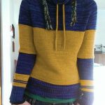 Color-Block Crew Neck Acrylic Casual Sweaters - JustFashionNow.c