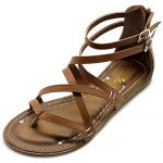 Women's Brown Gladiator Sandals: Amazon.c