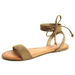 Womens Brown Sandals with Ties: Amazon.c