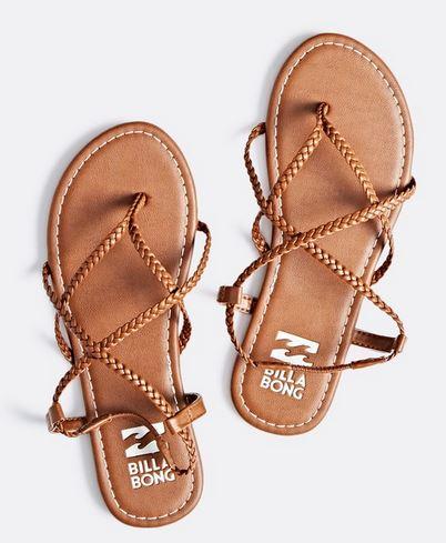 Billabong Womens Crossing Over 2 Brown Strappy Sandals – The .