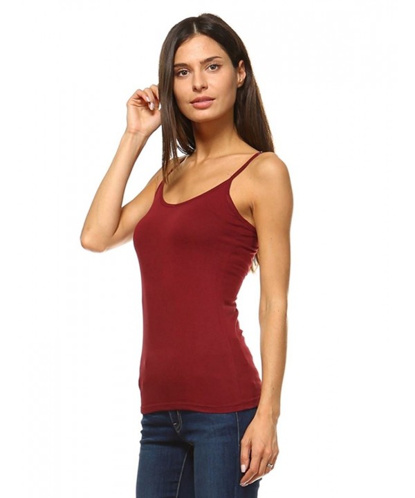 Women's Camisole Single Spaguetti Straps Tank Top Smooth Soft .