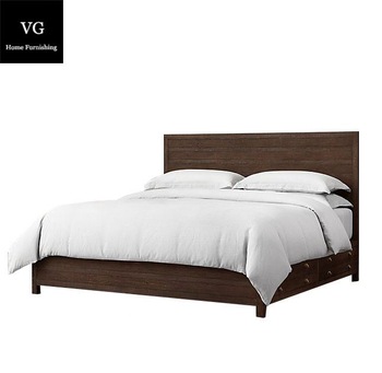 Modern Bed Simple Wooden Bed Big Latest Double Solid Wood Bed .