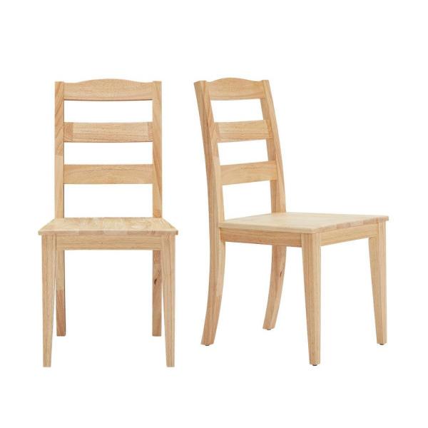 StyleWell StyleWell Unfinished Wood Chair with Ladder Back (Set of .