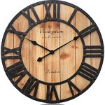 Amazon.com: Westzytturm Wall Clock Wooden Frame，Oversized .