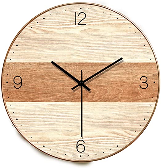 Amazon.com: Wall Clock Simple Modern Design Wooden Clocks for .