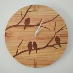 Wood clock clocks for wall wood art wooden clock handmade | Et