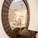 Philadelphia Interior Design Glenna Stone textured mirror wooden .