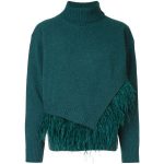 Le Ciel Bleu fringed knitted sweater ($181) ❤ liked on Polyvore .