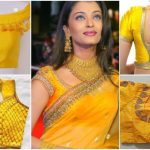 Yellow designer blouse designs - Kurti Blou