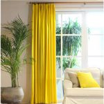 Floor To Ceiling Lemon Yellow Curtains Cotton Fabr