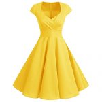 Vintage 1950 Yellow Dresses: Amazon.c