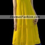 Yellow White Casual Wear Frock - Latest Designer Dresses - Fashion .