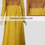 Yellow A-line Bridal Mehndi Wear Frock - Buy Latest Pakistani .