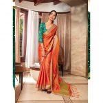 Linen Zari With Resham Work saree in Green - linen sarees - gnp0051