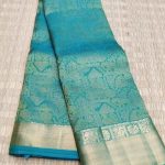 Pure Kanchivaram Silk Saree with silver zari Design - sudhasilks.c