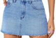 Summer-ready denim skirt: Trendy tulip hem, no shorts