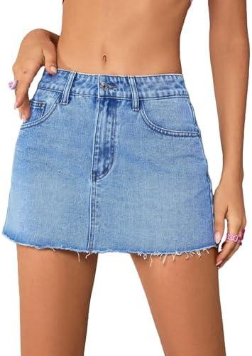 Summer-ready denim skirt: Trendy tulip hem, no shorts