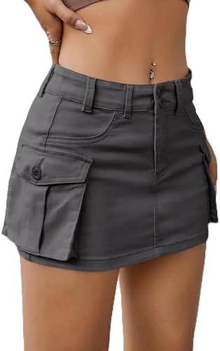 Discover Our Thoughts on the EARKOHA Y2K Denim Mini Cargo Skirt