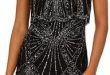 Sparkle in R&M Richards’ Long Sleeveless Fringe Dress!