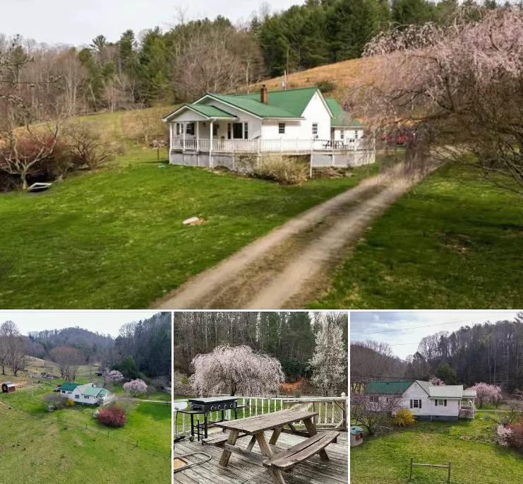27.6 Acres in East Tennessee – Updated Home with Barns, Creek, and Stunning Mountain Views