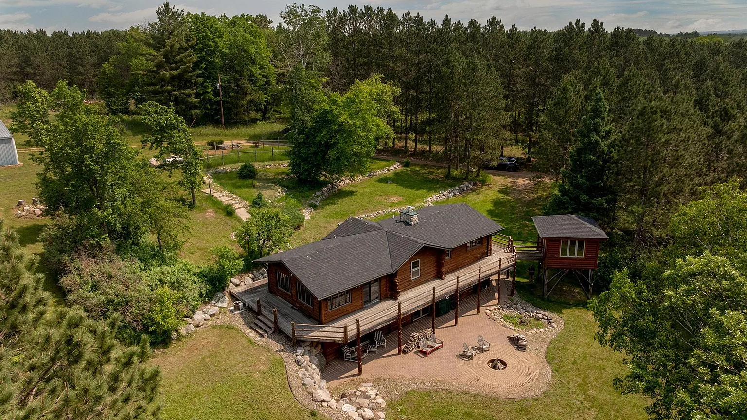 Rustic 2-Bedroom Log Home on 40 Private Acres with Mayo Creek Access