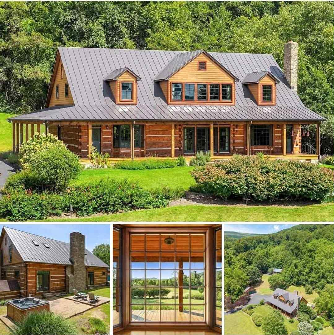 Handcrafted Log & Timber Estate on 42 Acres in the Heart of Rappahannock Countryside
