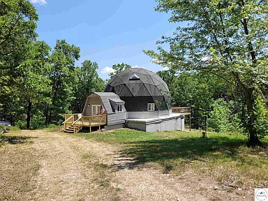 Secluded Geodesic Dome Home on 15 Acres with Forest Views in Edwards, Missouri