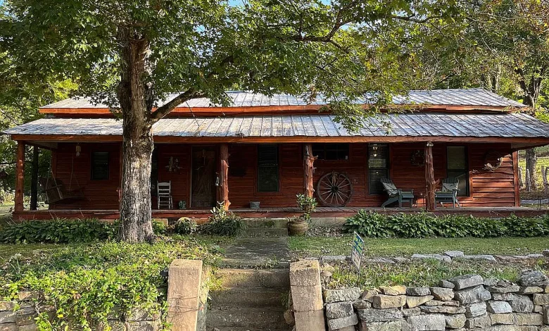 Historic 1864 Hand-Hewn Log Cabin on Over Sixty-Six Acres