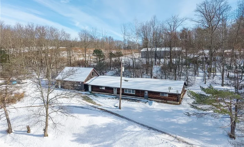 Back on Market – 23 Acre Log Cabin Retreat in the Waverly School District