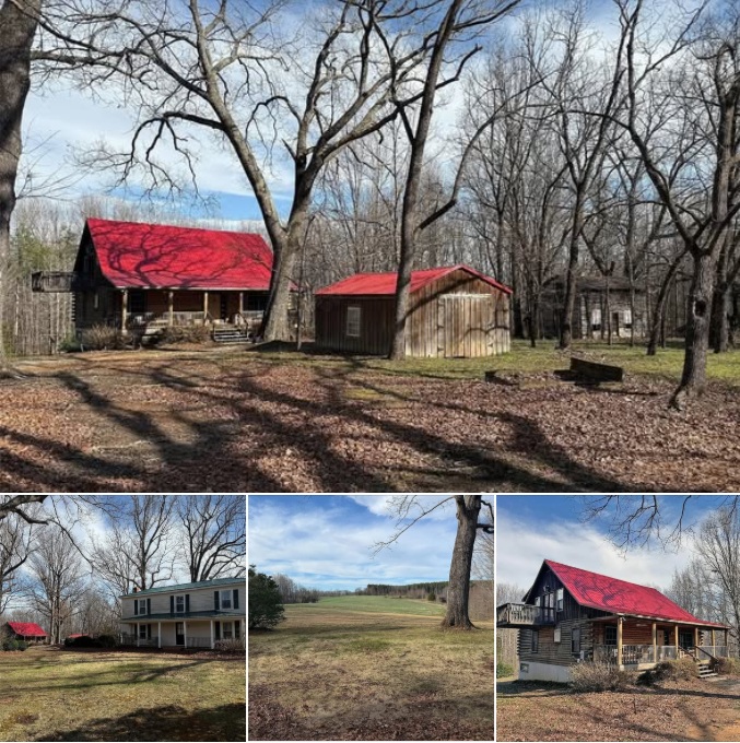 Expansive Log Cabin Retreat on Nearly 100 Acres in Pamplin, Virginia