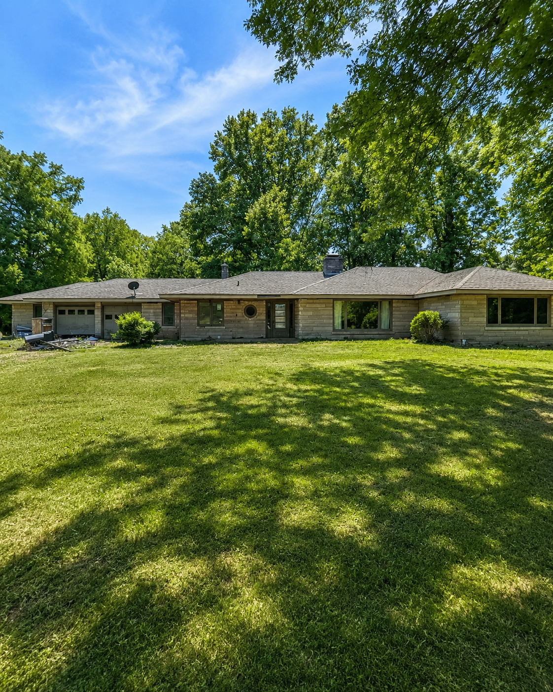 Classic Rural Stone Home With Pond And Restoration Potential In Raleigh